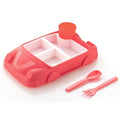 Kid's Car Shaped Plates Cup / Lunch Box Dinnerware Set (4 Pcs Set / 1000 ML Lunch Box) your brand