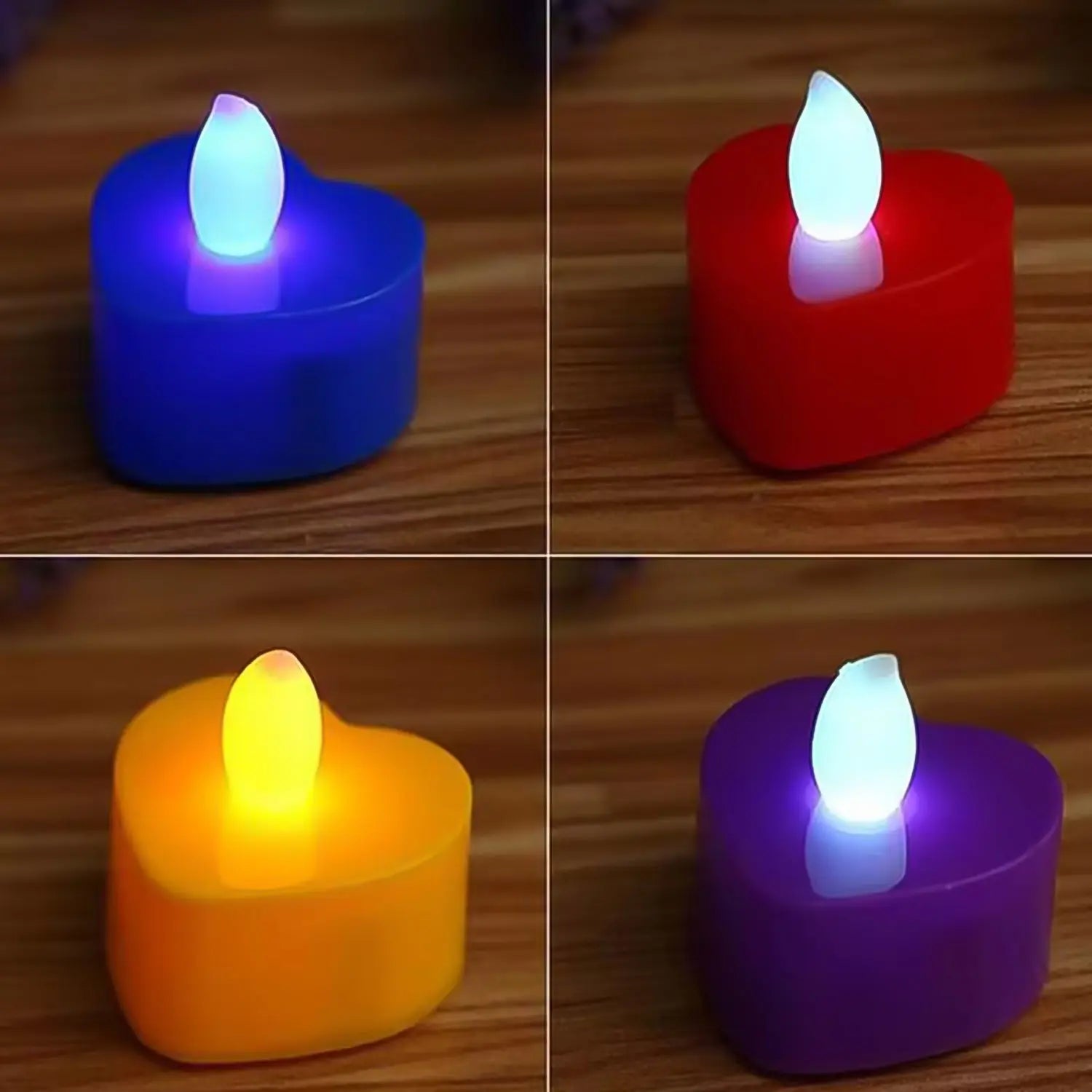 LED Tealights, Smokeless Plastic Decorative Candles (Pack Of 6 / Multicolor) your brand