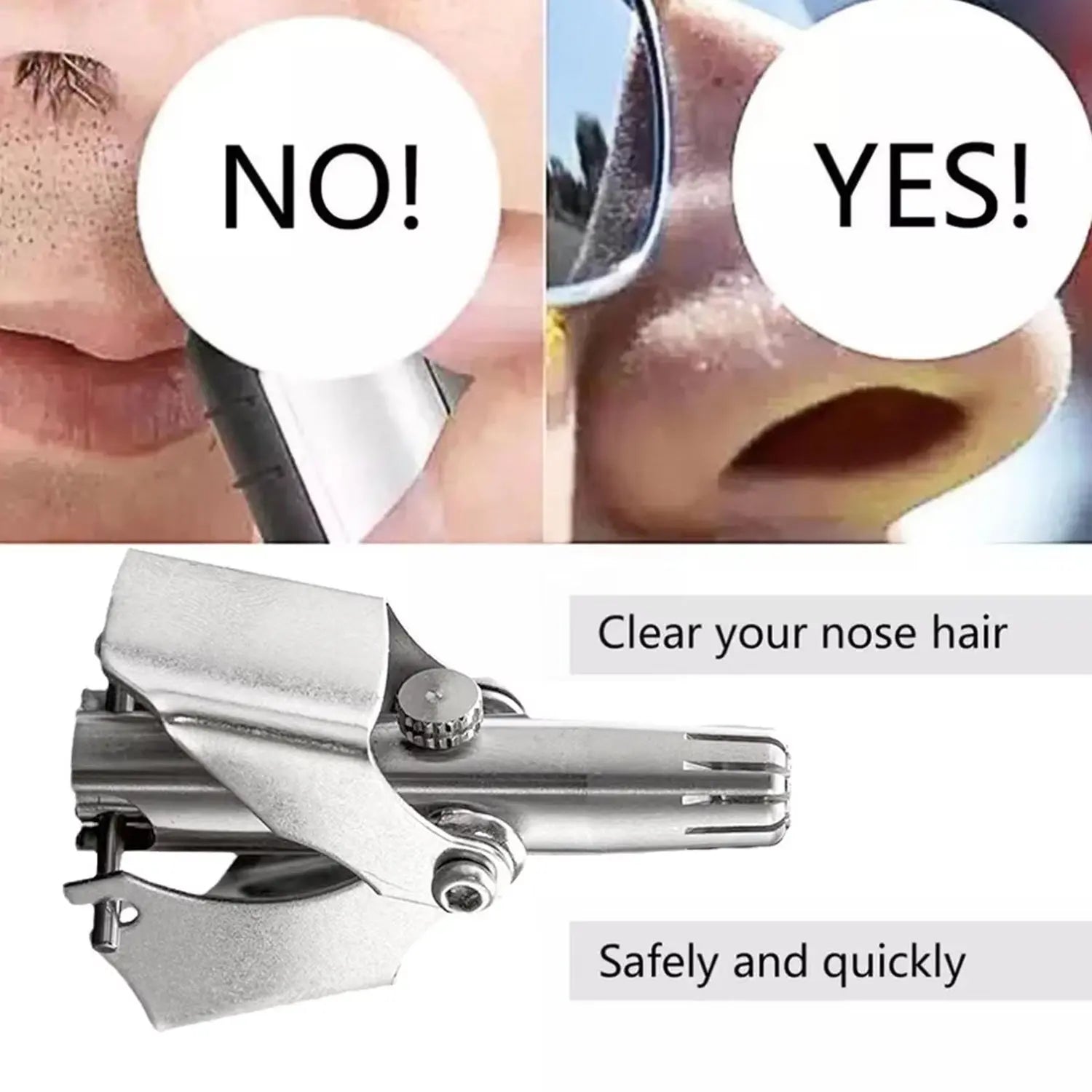 Nose Hair Clipper, Stainless Steel Hair Remover (1 Pc / With Brush & Plastic Case) your brand