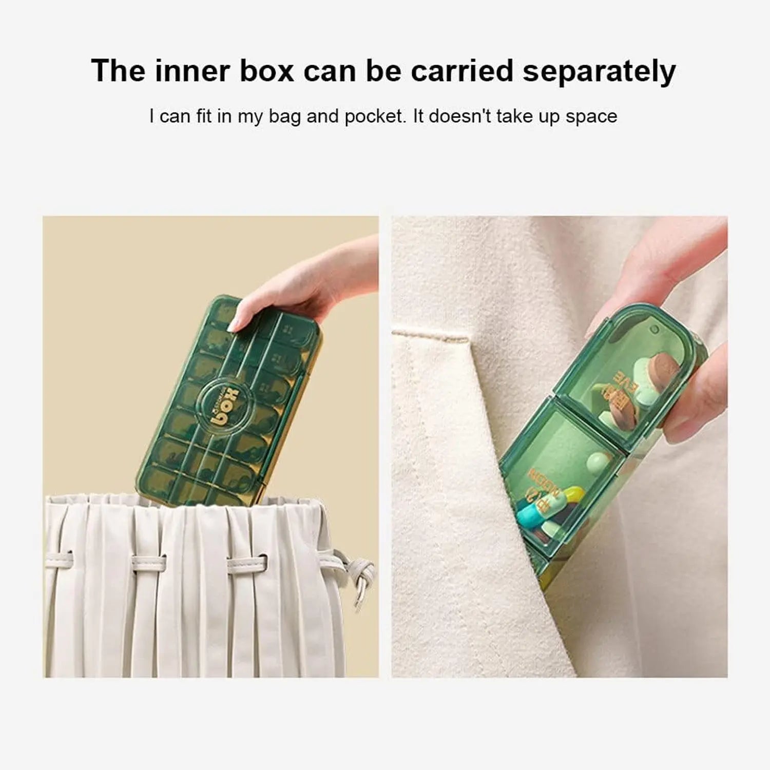 Portable Weekly Pill Box Organiser Daily Pill Keeper 21 Grid Container (1 Pc) your brand