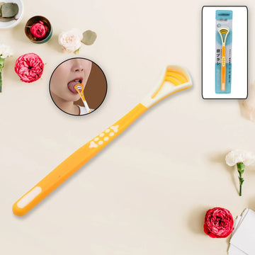 Tongue Scraper and Tongue Brush Great for Oral Care, Help Fights Bad Breath and Freshen The Breath, Tongue Cleaner for Adults and Kids, Easy to Use, Comfortable Safe and Anti-Slip Simple and Stylish Odor Removal (1 Pc) your brand