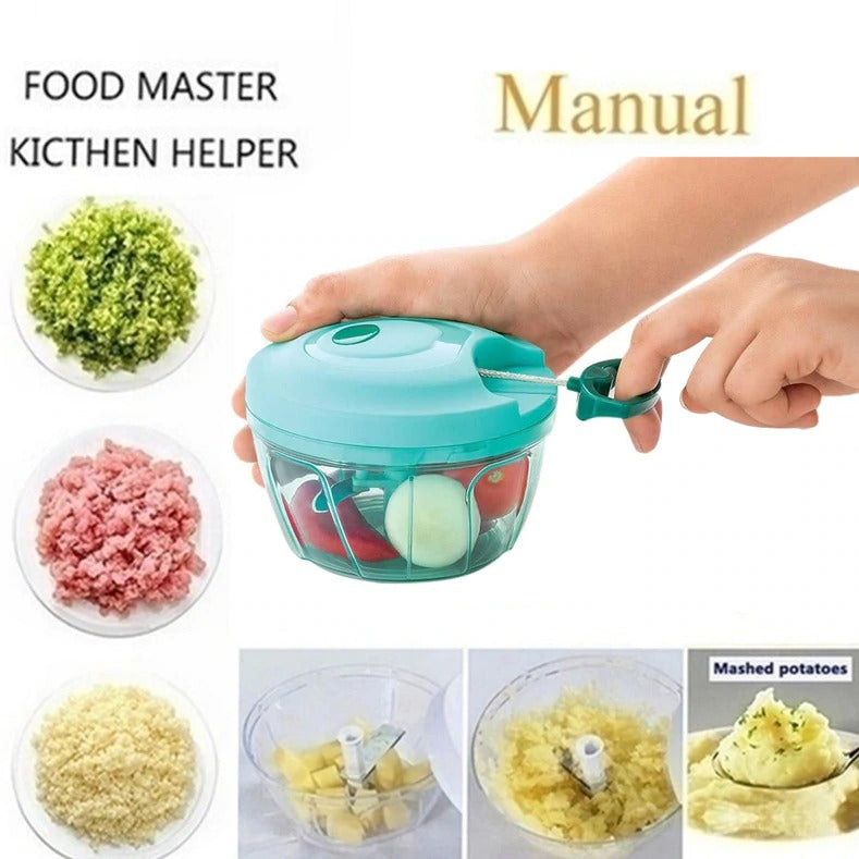 Handy Mini Plastic Vegetable Chopper Cutter, Onion Chopper Vegetables for Kitchen Accessories with 3 Blades - Shopmania Wholesale