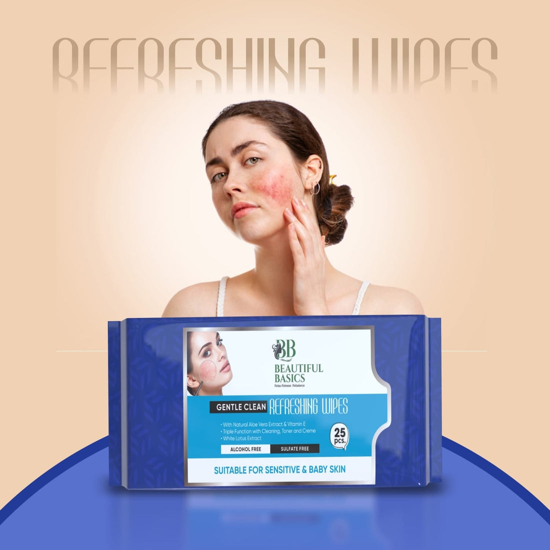 Refreshing Wet Wipes for Face | Facial Cleansing | Refreshing & Skin Hydration| Soothing for skin | pH Balance & Alcohol Free | Nourishing with Fruit extract | 25 Wipes - Shopmania Wholesale