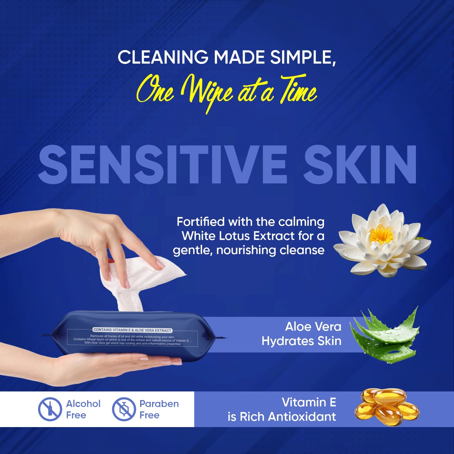 Refreshing Wet Wipes for Face | Facial Cleansing | Refreshing & Skin Hydration| Soothing for skin | pH Balance & Alcohol Free | Nourishing with Fruit extract | 25 Wipes - Shopmania Wholesale