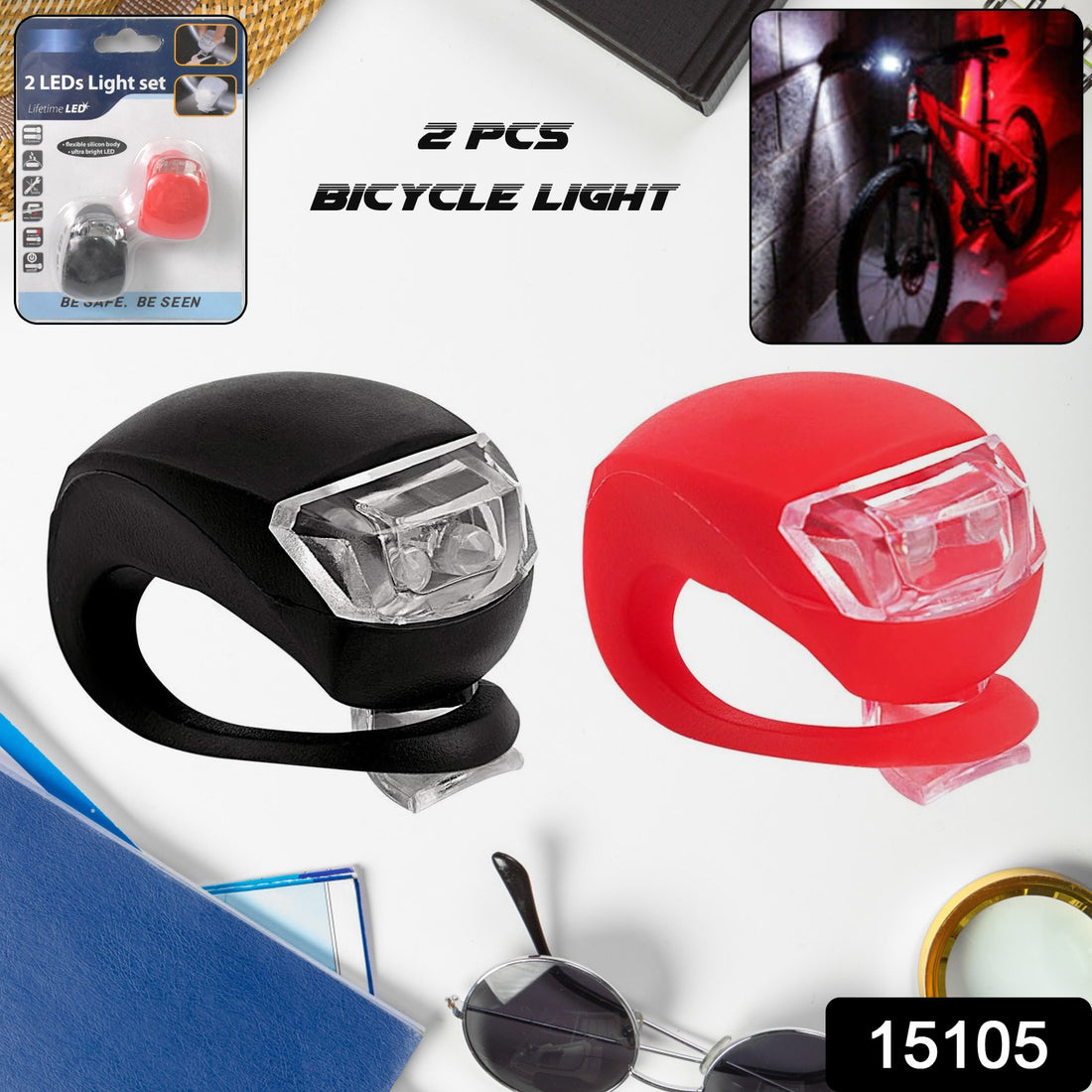 Silicone Led Bike Light Set (2 Pcs Set) - Shopmania Wholesale