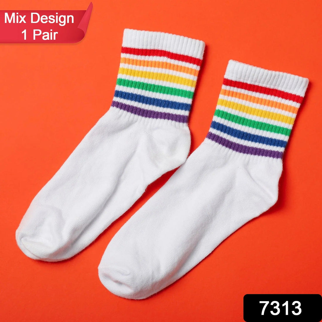 Trendy printed socks mix design.