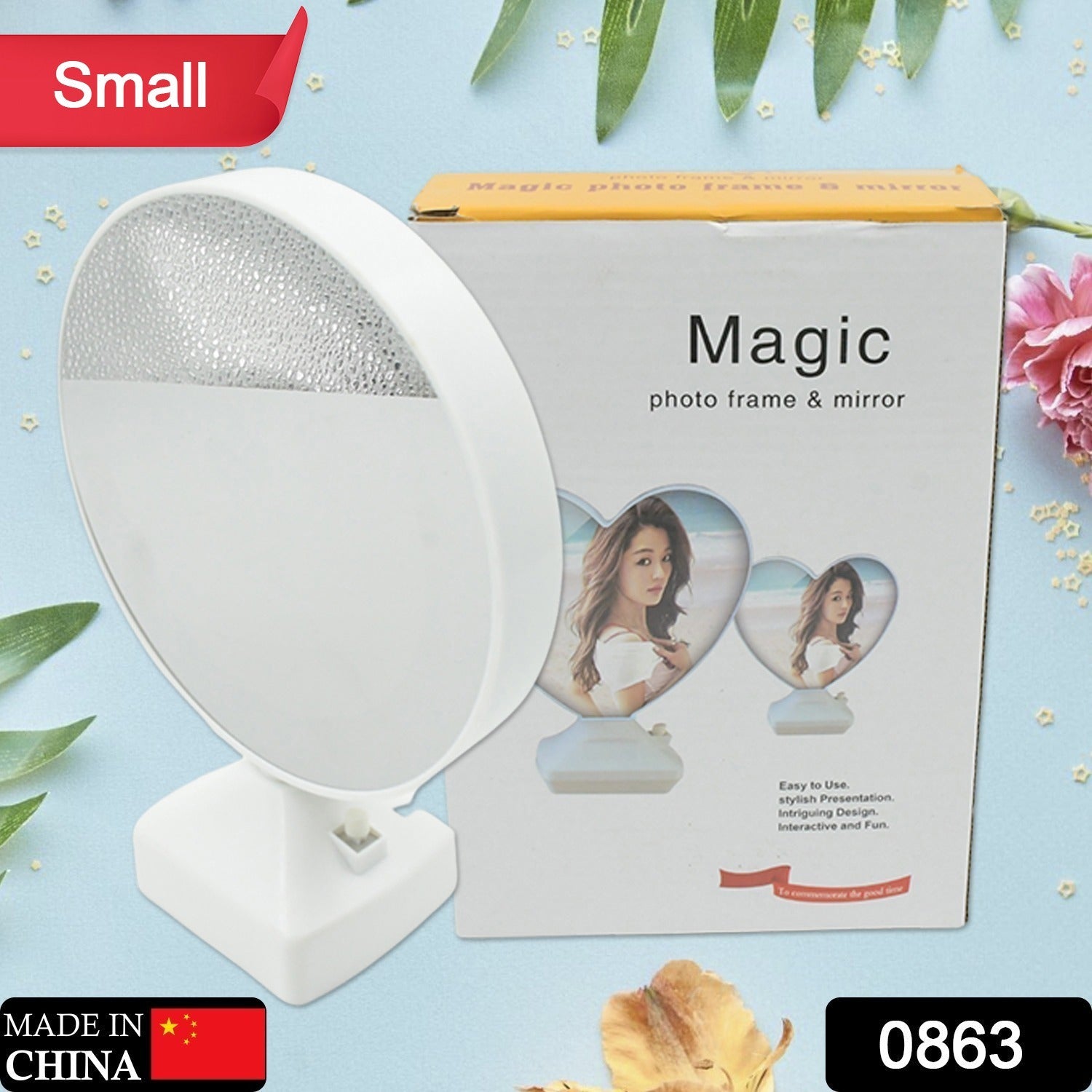 Plastic 2 in 1 Mirror Come Photo Frame with Led Light your brand