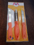 3in1 Multipurpose Stainless Steel Classic Kitchen Knife Set of 3 for Fruits and Vegetable Chopping / Cutting / Peeling, Kitchen Knife / Vegetable Peeler / Plain Knife your brand
