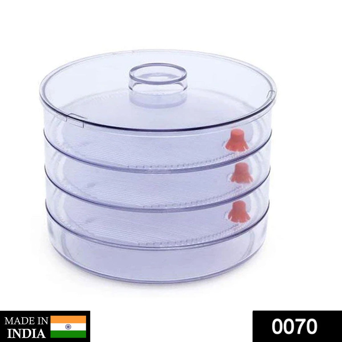 4-compartment sprout maker, white plastic.