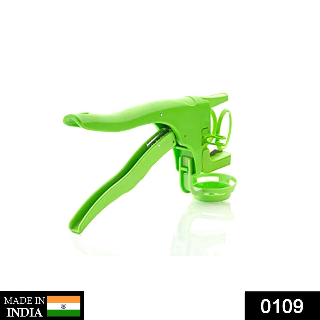 Handheld egg cracker with separator.