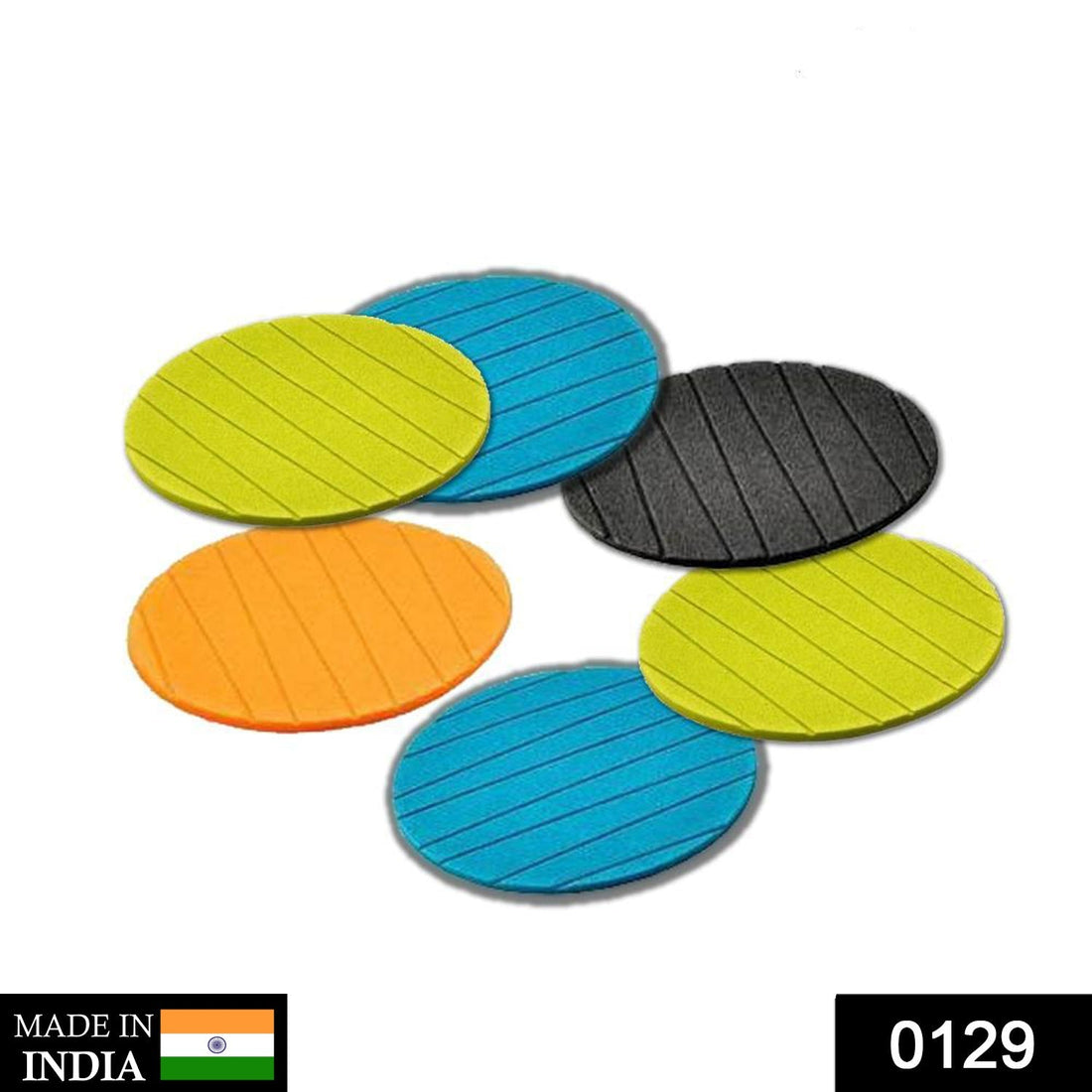 Round silicone cup mat coaster set
