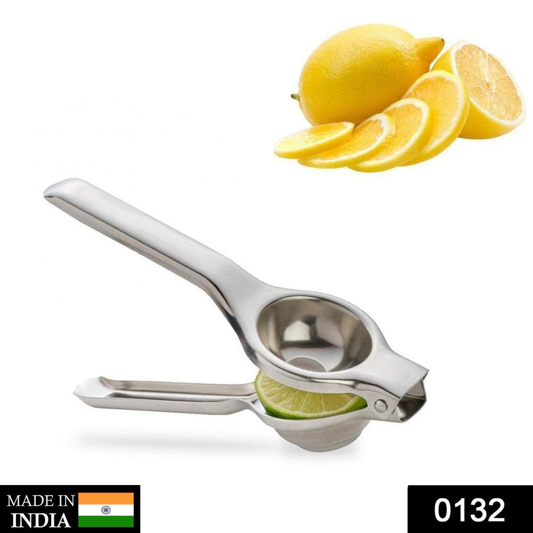 Stainless steel lemon squeezer