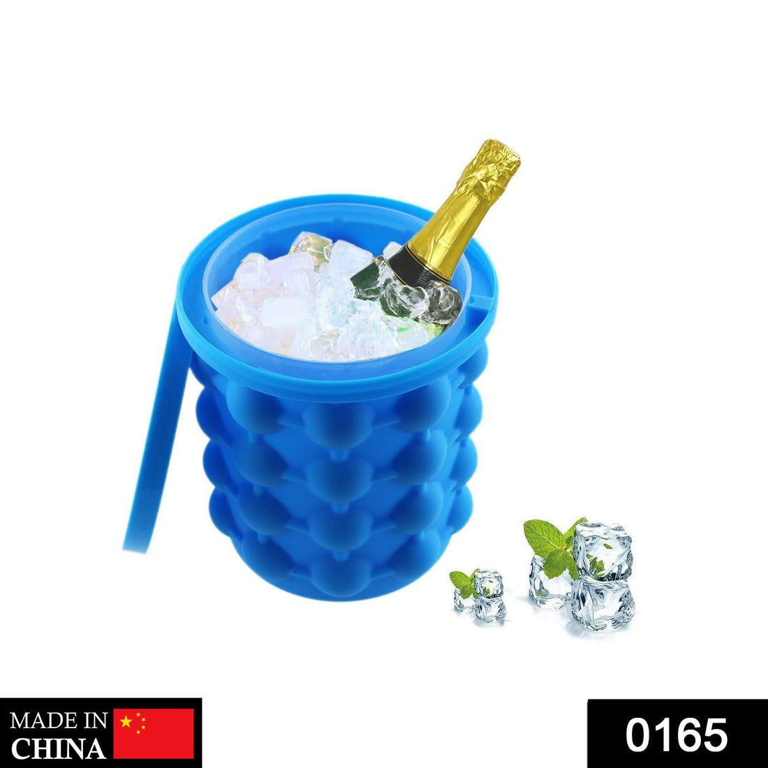 Flexible silicone ice cube maker.