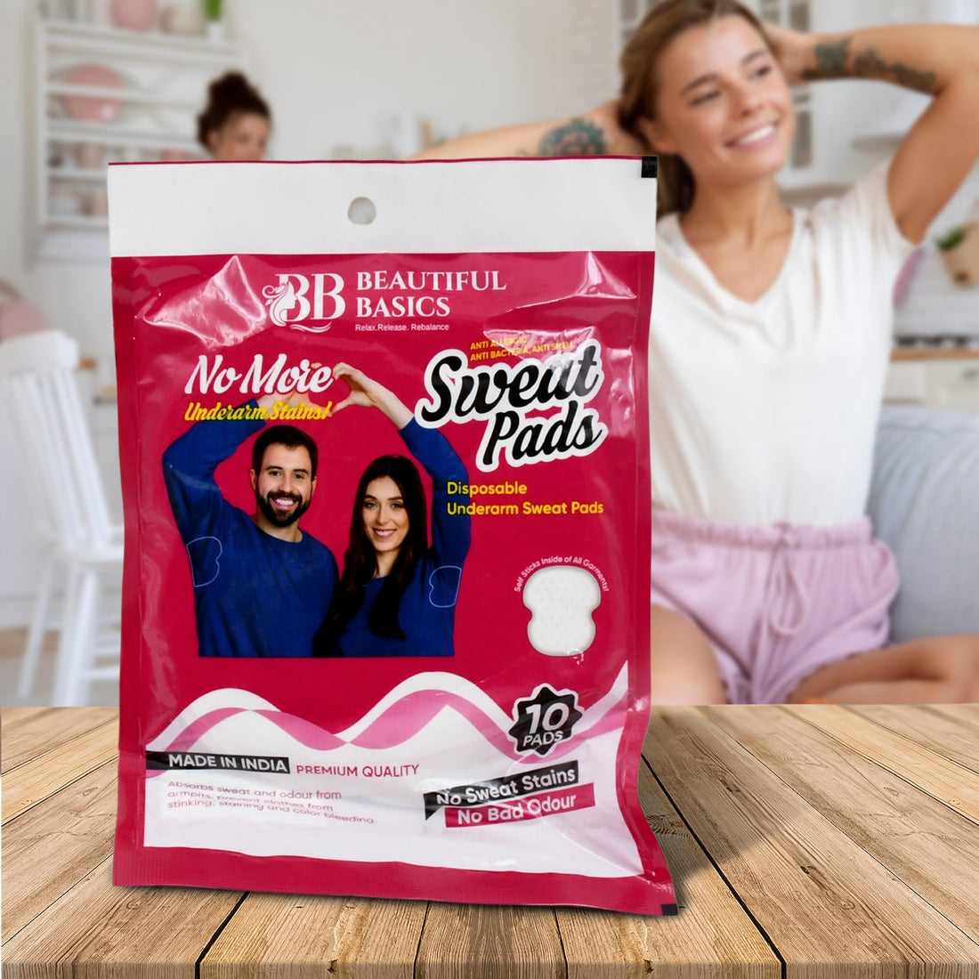 Underarms Sweat Pads Disposable Highly Absorbent Pads Cotton Anti-Allergic Anti Bacteria Anti Smell Underarm Perspiration Pad For Men And Women (Pack of 10) - Shopmania Wholesale