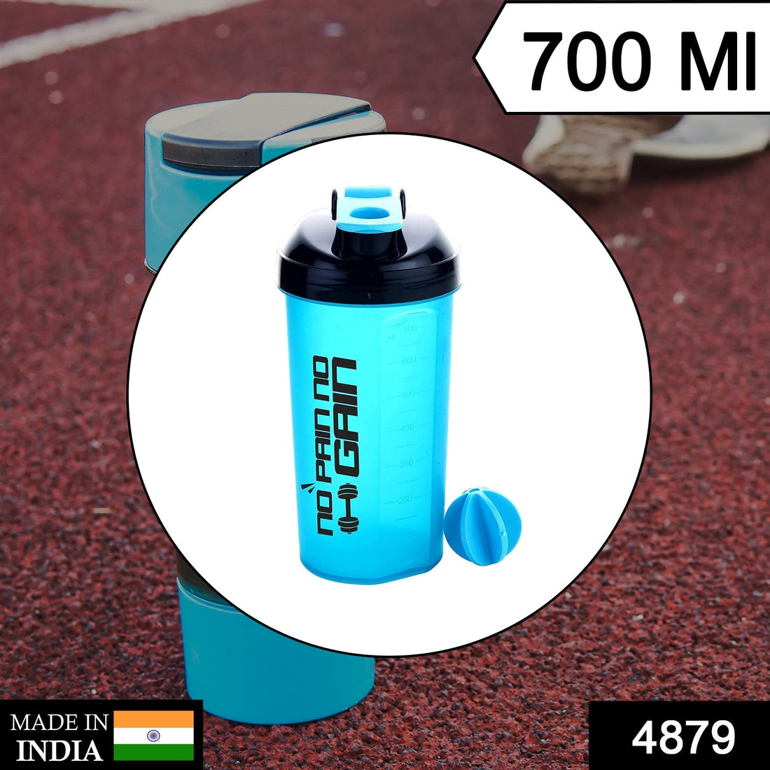 700ml protein shaker bottle with powder storage compartments