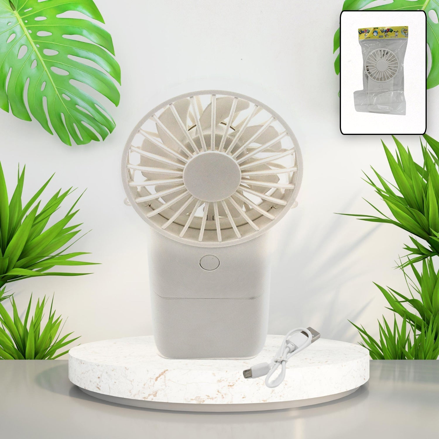 Portable Small Electric Fan, Handheld Fan With 3 Modes USB Rechargeable Mini Student Handheld Class Personal Fan (1 Pc) your brand