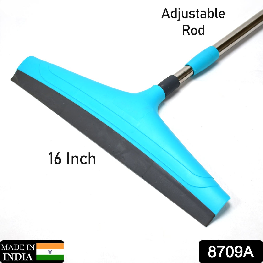 Stainless steel floor wiper with adjustable rod.