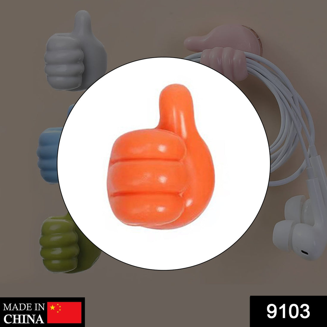 Hand shape wall clip hanger for keys and cables