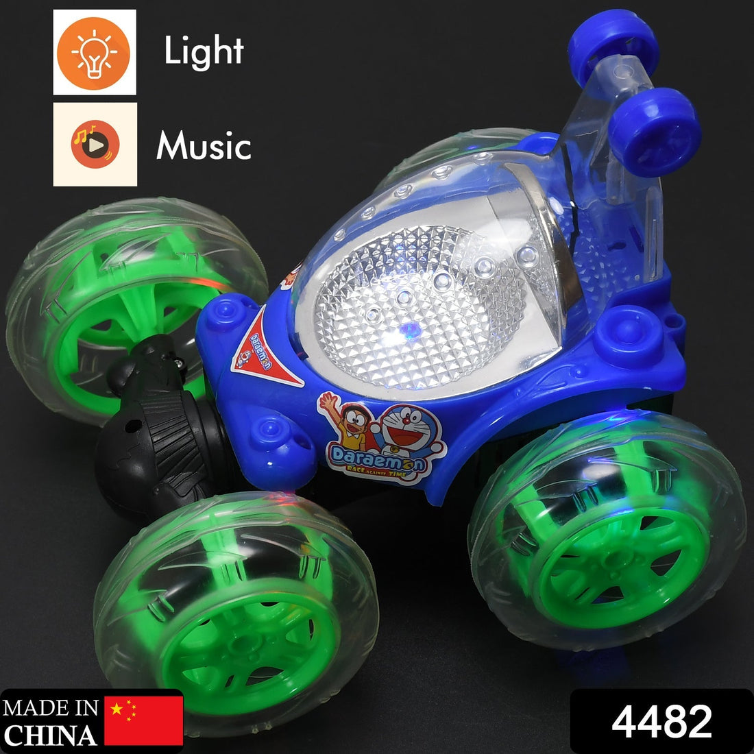 Remote control stunt car with 3D lights