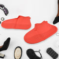 Non-Slip Silicone Rain Reusable Anti skid Waterproof Fordable Boot Shoe Cover (Medium Size / 1 Pair / Red) your brand