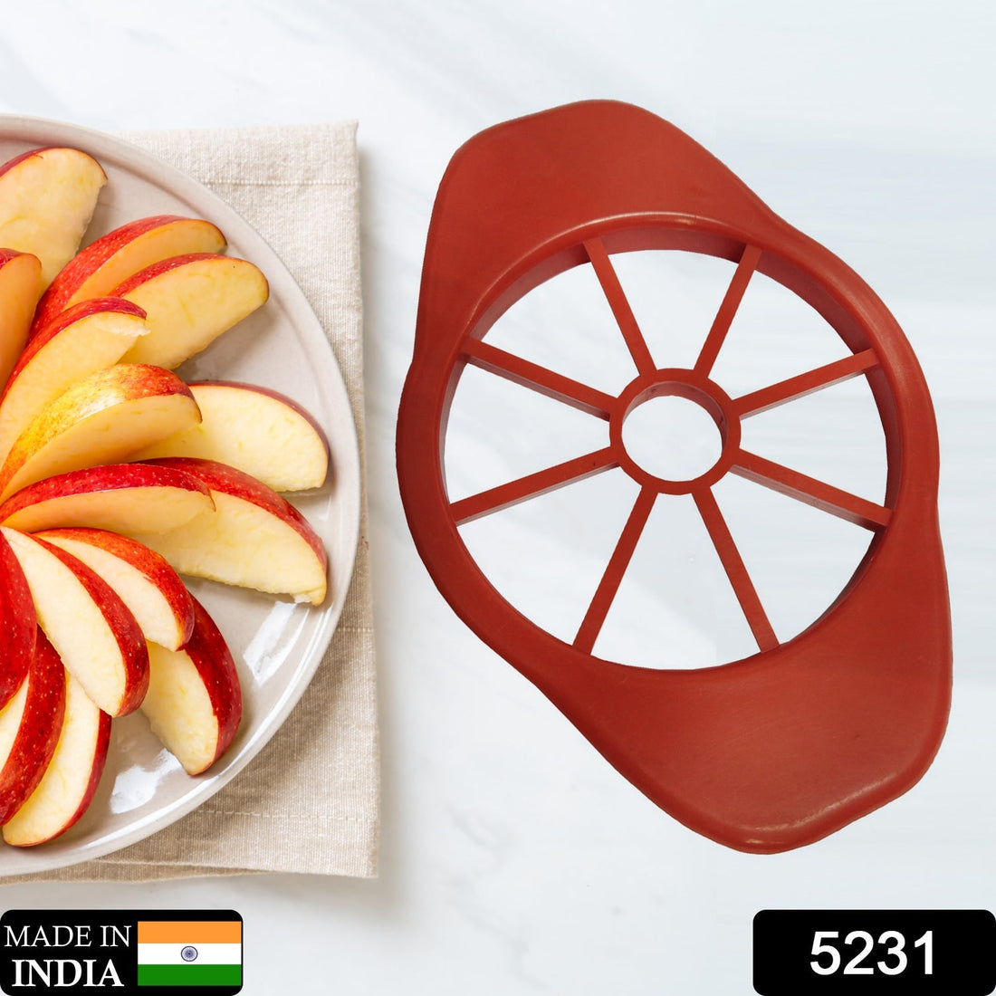 Apple cutter with 8 plastic blades