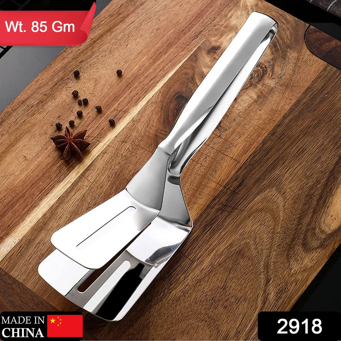 Stainless steel multifunction cooking serving turner, BBQ tongs