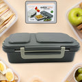 Miracle Quick Lock Leak Proof 2 Compartment Stainless Steel LUNCH BOX Inner Plate Reusable Microwave Freezer Safe Lunch Box Trendy Thermal Insulation Leak Proof for Office Vacuum Tiffin Box for Boys / Girls / School / Office Women and Men  - Shopmania Wholesale