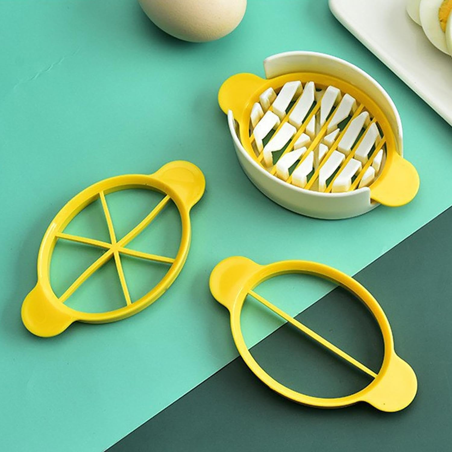 Egg Slicer, 3 in 1 Boiled Egg Slicer, Egg Slicer, Preserved Egg Slicer, Home Restaurant Kitchen Tool (1 Pc) - Shopmania Wholesale