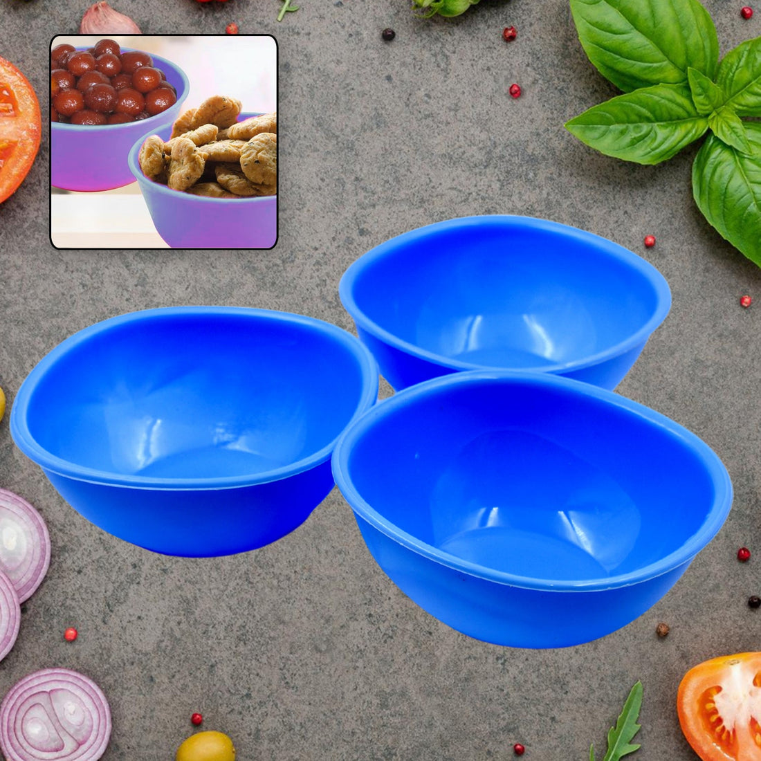 BPA Free Plastic Bowl Set for Cereal, Salad, Rice, Soup, Pasta, Snack Bowl, Microwave Safe, Dishwasher Safe (3 Pcs Set) - Shopmania Wholesale