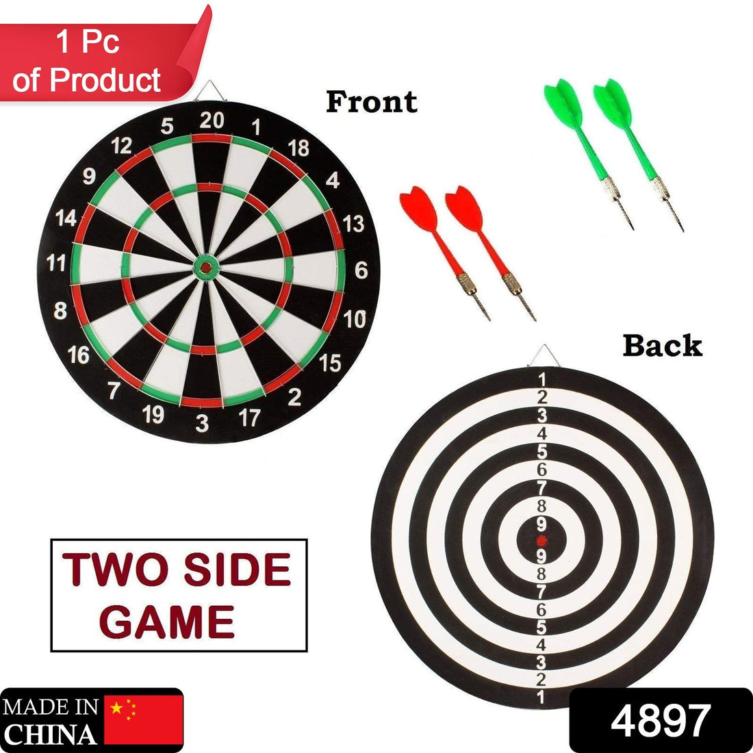 Double-faced dart board set