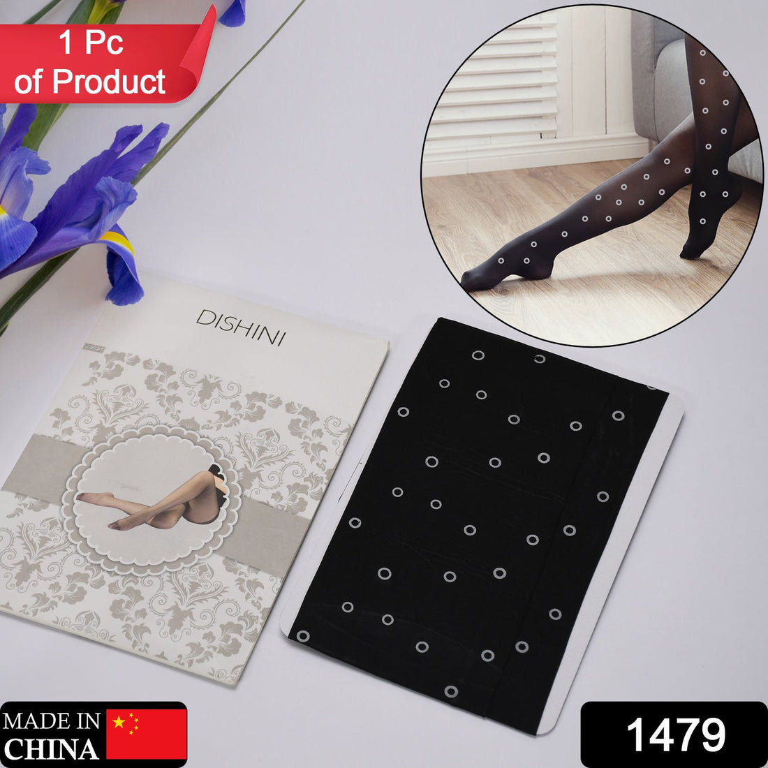 White body stocking with pattern