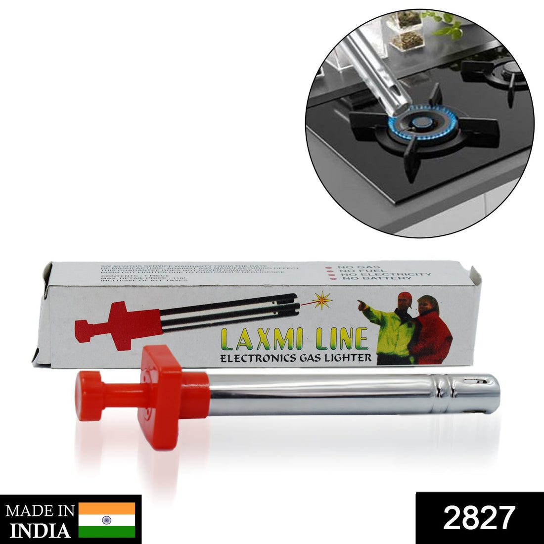 Stainless steel square gas lighter with a sleek and modern finish.