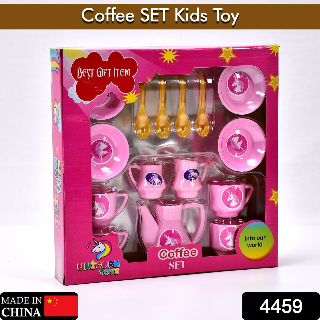 Plastic tea set for kids' pretend play