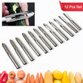 Multi-Purpose Stainless Steel Peeler With Handle For Vegetables, Potato Peeler, Carrot, grated, Suitable for Peeling and shredding Fruit and Vegetables Kitchen Accessories, Piller (12 Pcs Set)  your brand