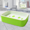 Portable Travel Home Box Cute Cartoons Smile Face Container Draining Holder Soap Dish your brand