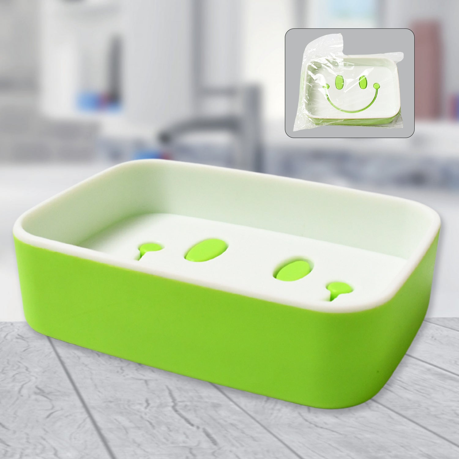 Portable Travel Home Box Cute Cartoons Smile Face Container Draining Holder Soap Dish your brand