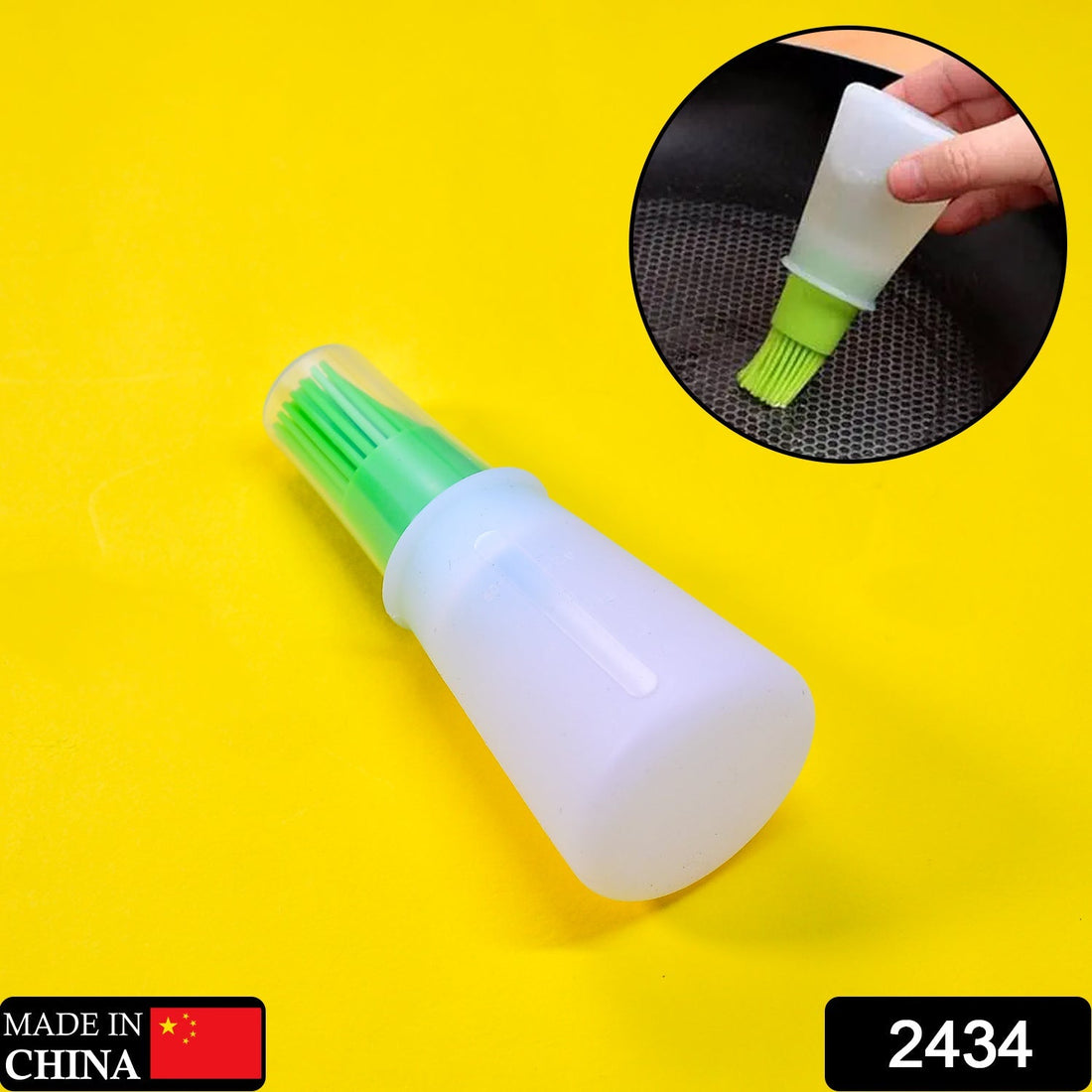 Silicone oil bottle with brush