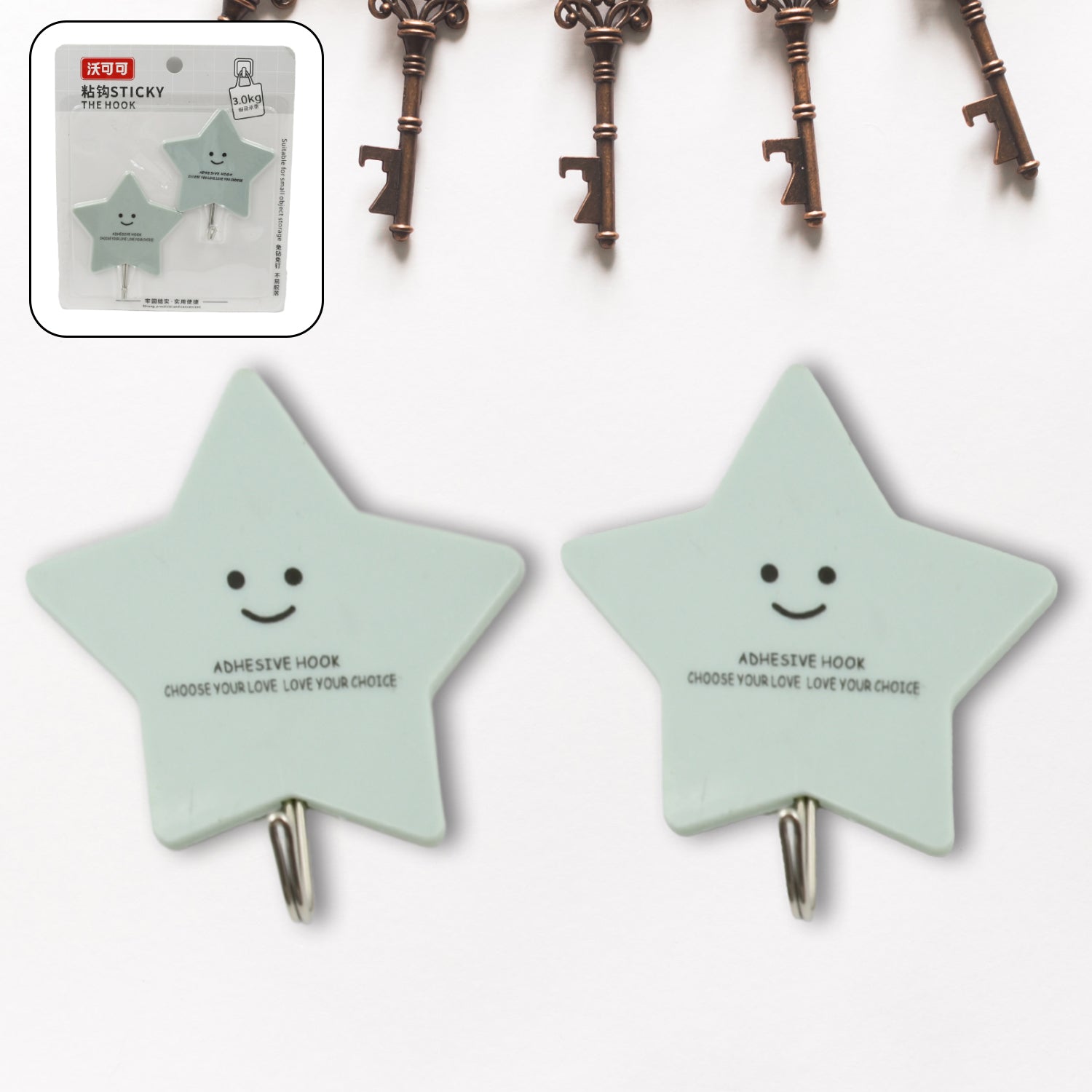 Multipurpose Strong Hook Self-Adhesive hooks for wall Heavy Plastic Hook, Sticky Hook Household For Home , Decorative Hooks, Bathroom & All Type Wall Use Hook , Suitable for Bathroom, Kitchen, Office your brand
