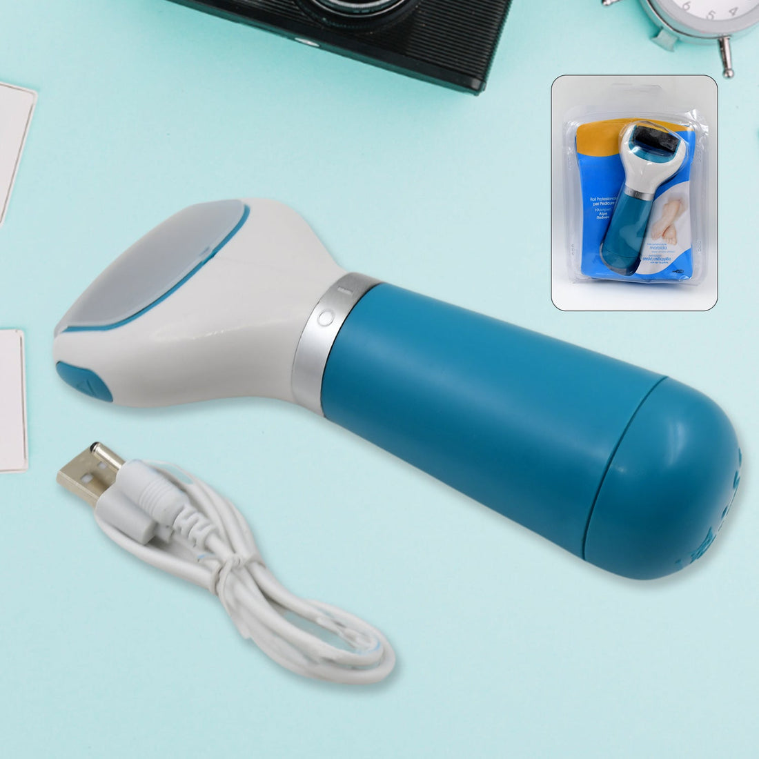 Electronic Dry Foot File, Callous Remover for Feet, Electric Foot with Roller Hard and Dead Skin- Regular Coarse, Baby smooth feet in minutes. For in home padicure foot care, Battery Powered & USB (Battery not included) - Shopmania Wholesale