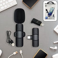 Intelligent Noise Cancelling Live Streaming Clip on Microphone for Type-C & for iPhone with Charging Mini Wireless Lapel Collar Microphone - Shopmania Wholesale