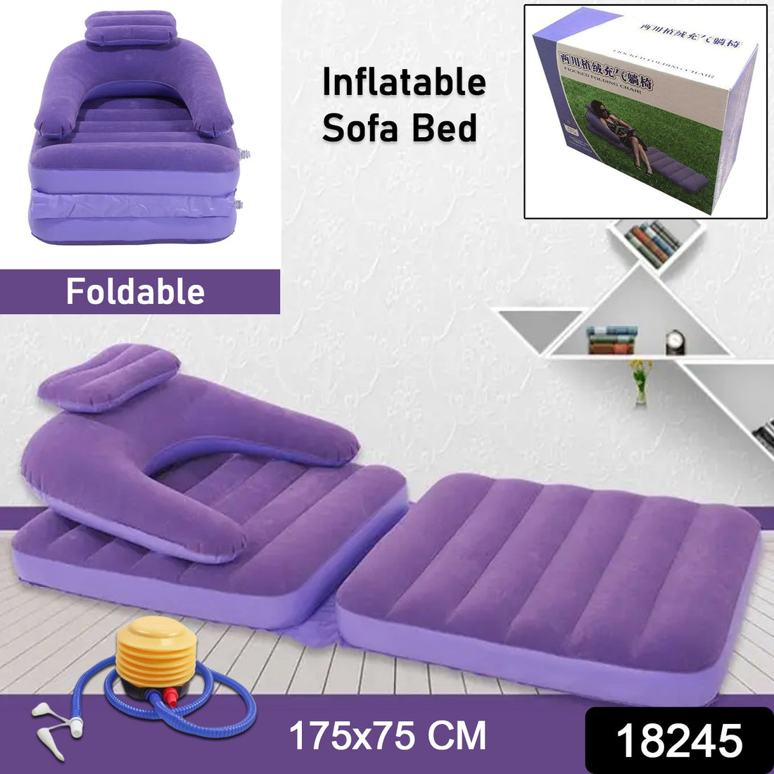 Inflatable sofa bed