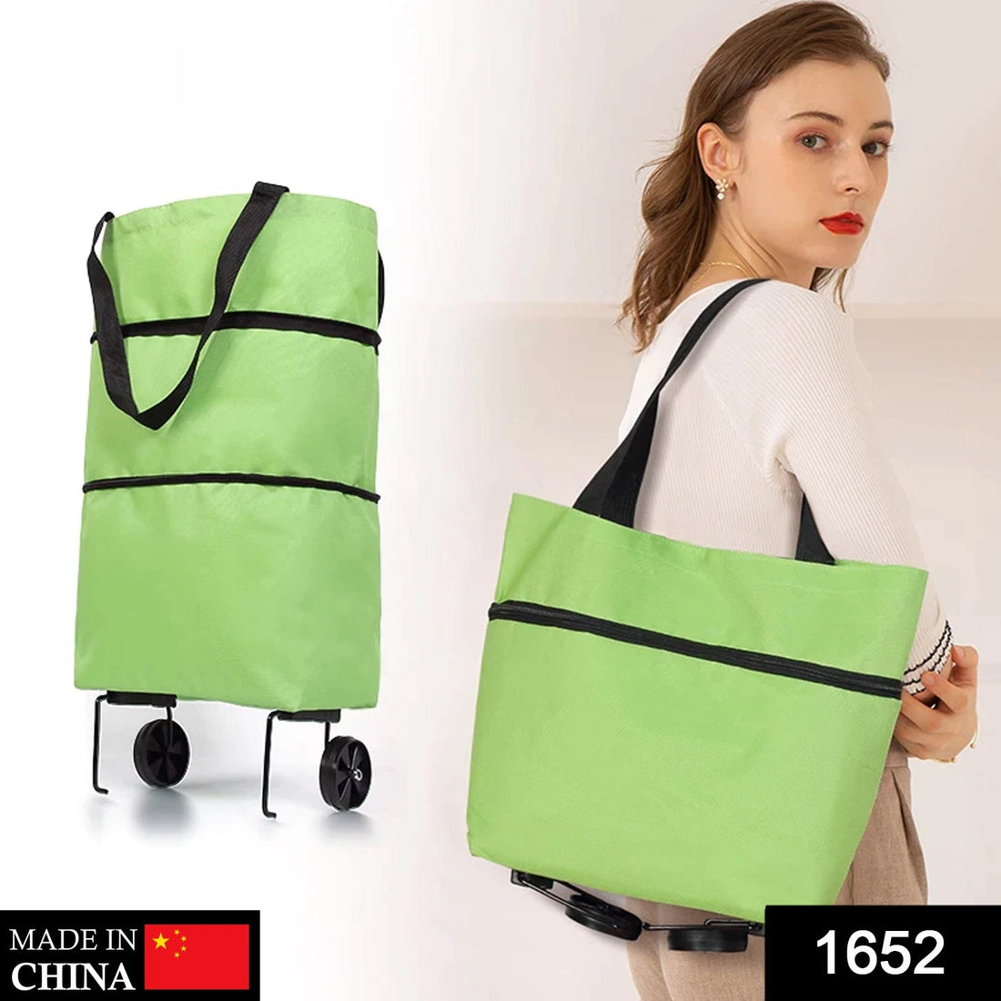 Folding cart bags for shopping, travel luggage trolley bag.