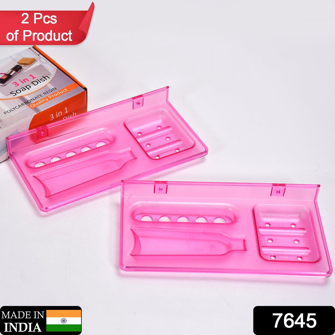 3-in-1 glass soap dish, suitable for stand use