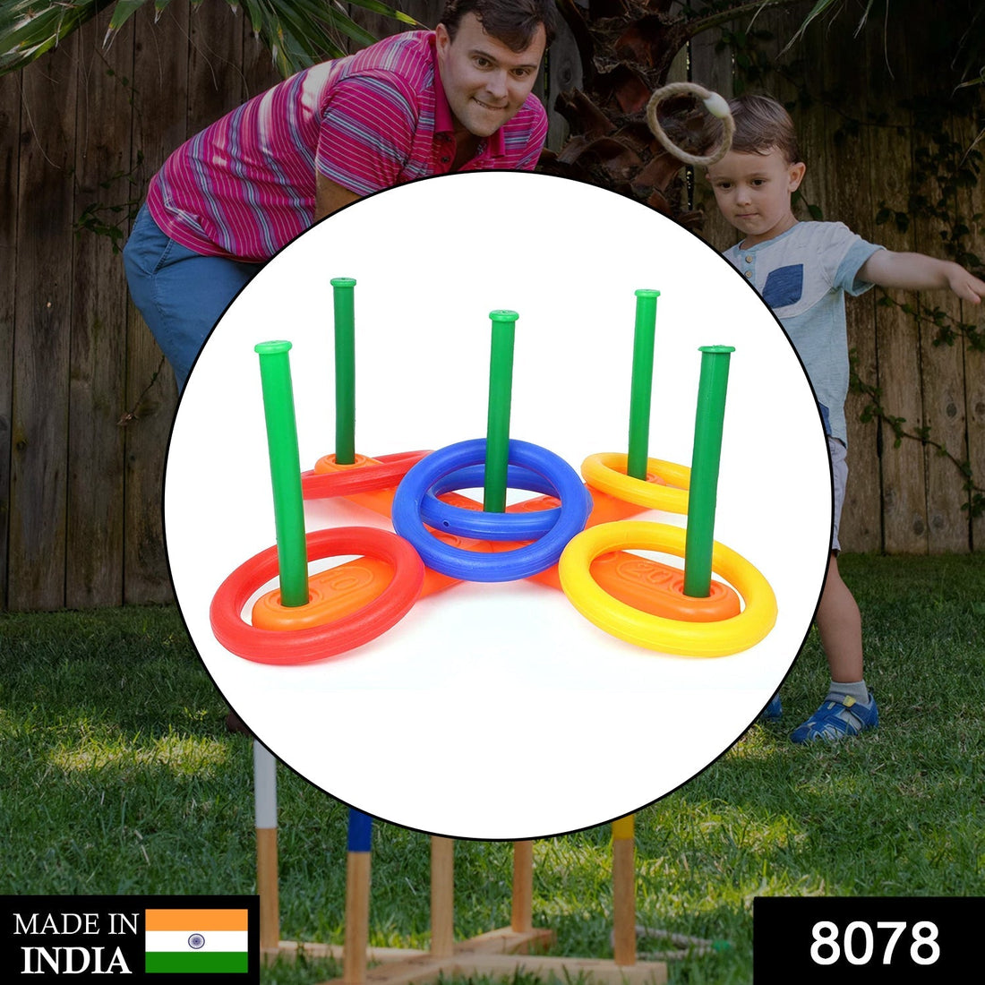 13-piece ring toss game for kids.