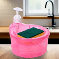 Double Layer Liquid soap Dispenser with Pump and Sponge, Practical for Hotel Sink Clear, Soap Dispensing Liquid Pump Bottle for Home,  Kitchen Rectangle ( 2 in 1 ) your brand