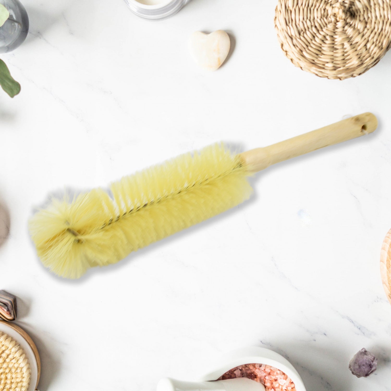 13 inch Bottle Brush, Bristle Brush with  Wood Handle, Washing Brush with Wooden Handle, Kitchen Cleaning Tool, Brushes for Dish, Tumbler, Teapot, Cup, Pan your brand