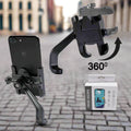 Full Metal Body Bike & Scooty 360 Degree Rotating Mobile Holder Stand for Bicycle, Motorcycle, Scooty for Maps and GPS Navigation Fits All Smartphones (1 Pc) - Shopmania Wholesale