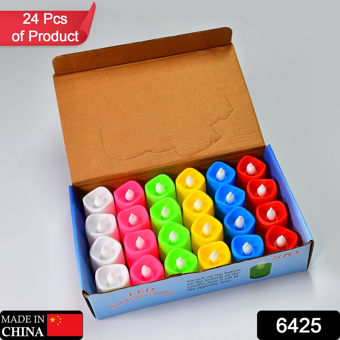 Multicolor LED tealight candles pack