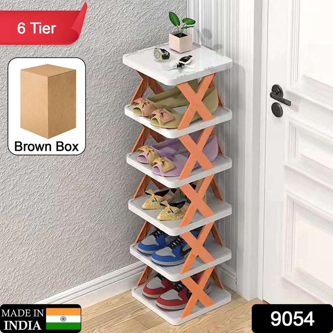 6-layer foldable shoe rack