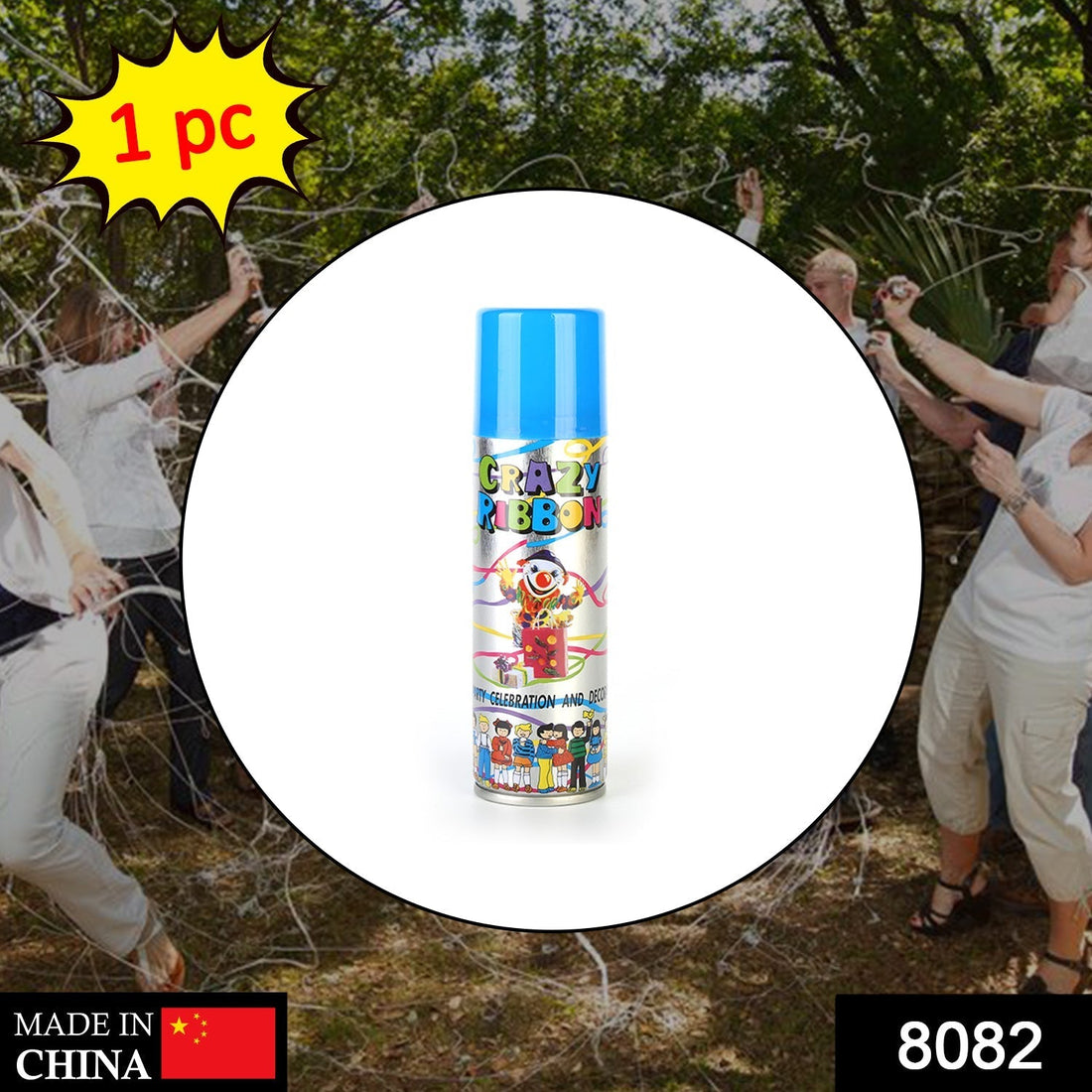 Fun party crazy ribbon spray for events and celebrations